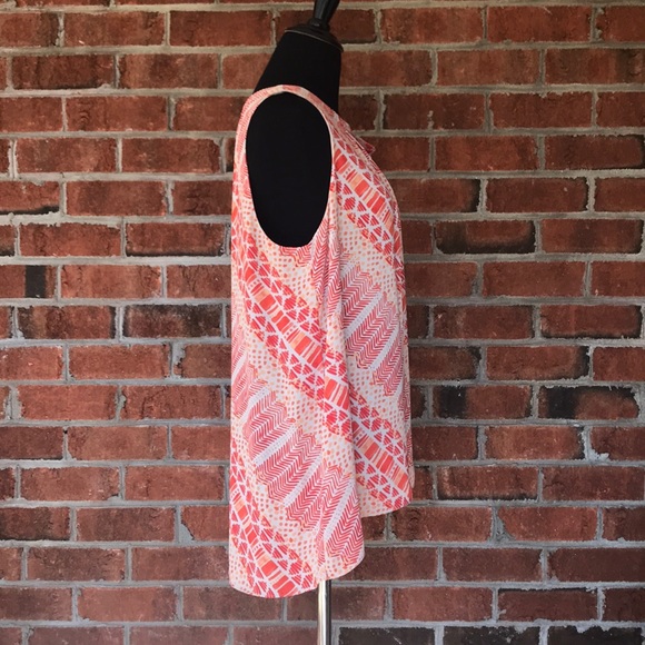 Vince Camuto Sleeveless top SZ Medium Coral Summer - Picture 5 of 7